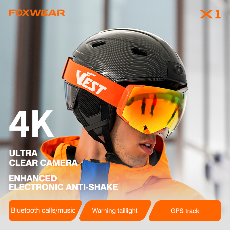 Foxwear X1 4k Camera Skiing Helmet Gallery (1)